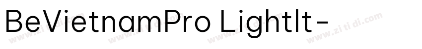 BeVietnamPro Lightlt字体转换